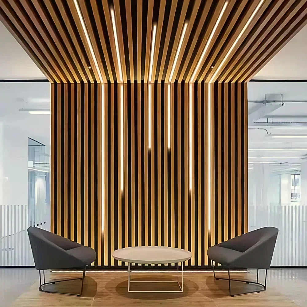 Panel acústico flexible de láminas – 270 × 110 cm 